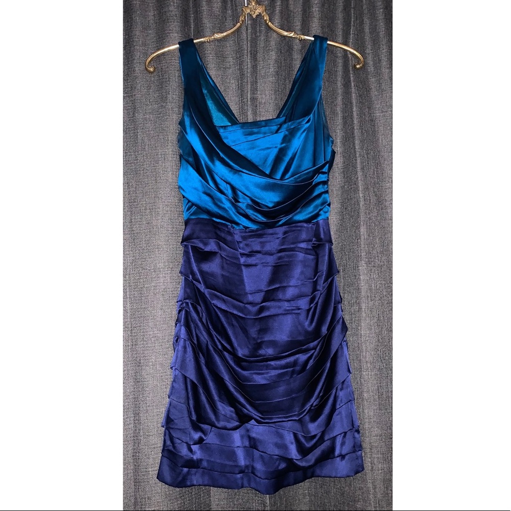 Two-Tone Blue Express Cocktail Dress